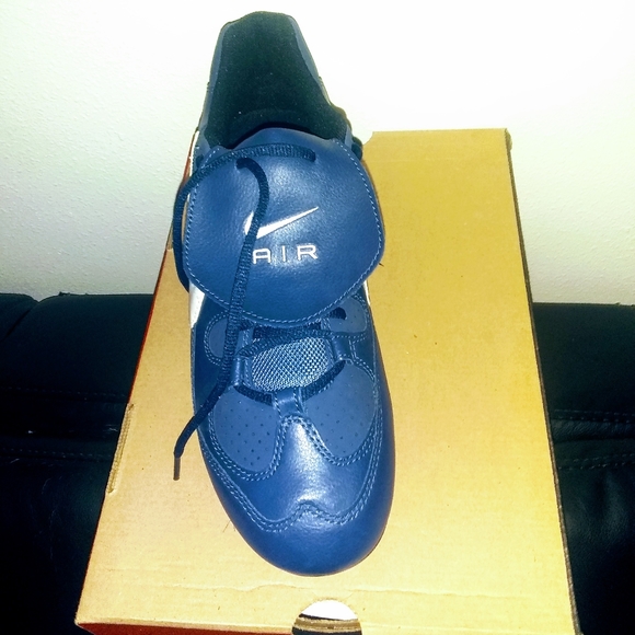 NEW Nike Cleats Size 12 NAVY BLUE & White - Picture 4 of 8